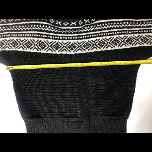Hooked Up by IOT tie waist patterned sweater L - Picture 5 of 7